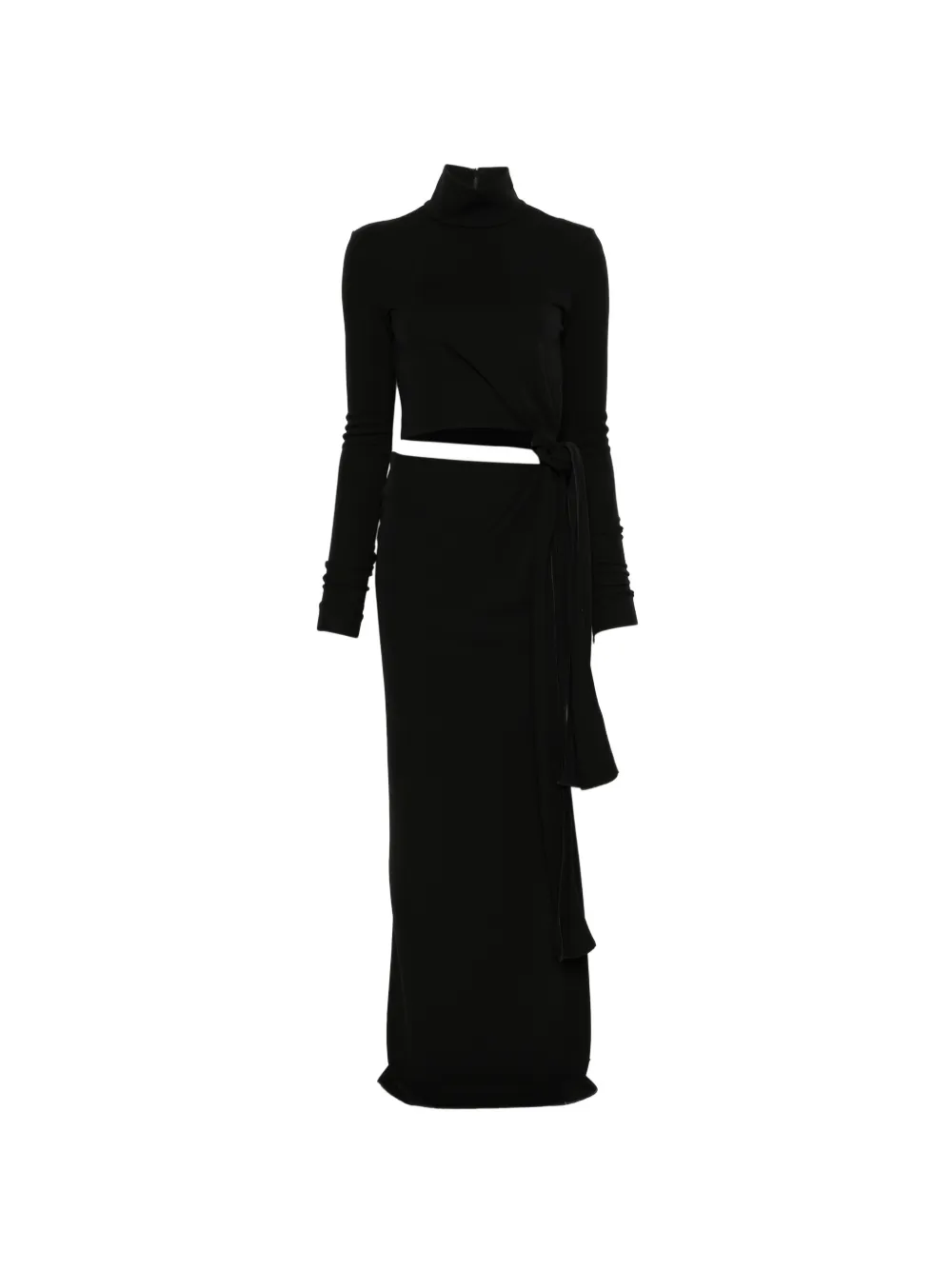 Sportmax Spxscout tie-detail maxi dress - Nero