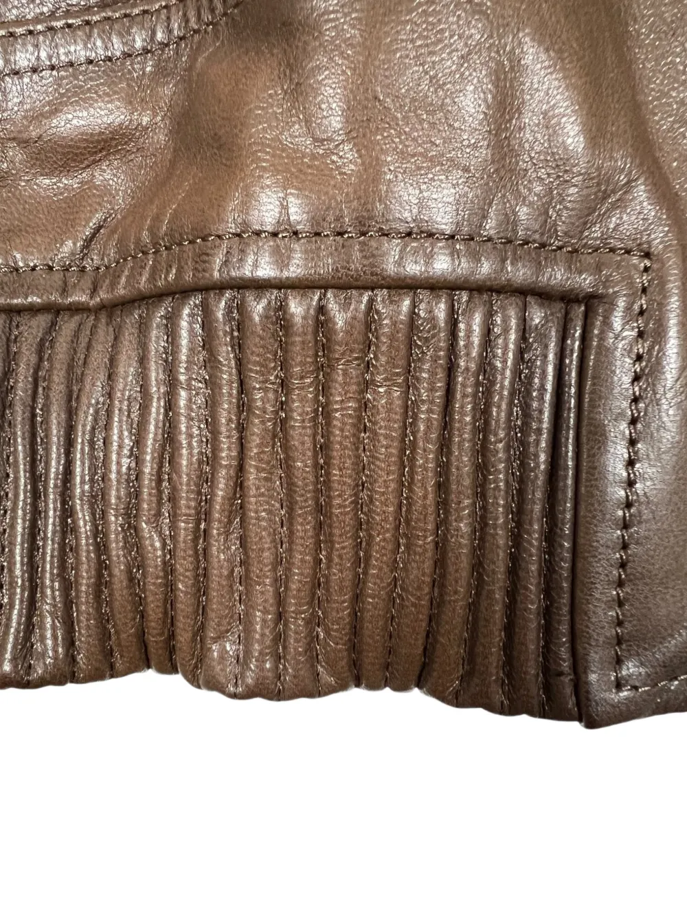 Purple Brand zip-fastening distressed leather jacket Bruin