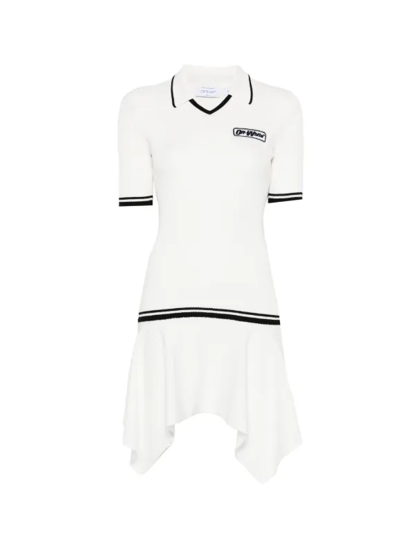 off white ribbed dress Jluxlabel Women's Striped Rib Knit Dress