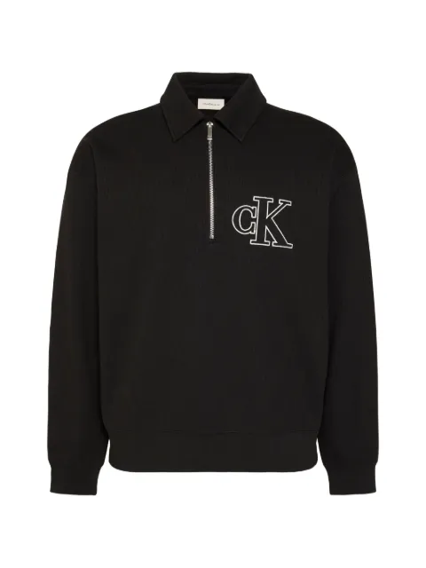 Calvin Klein zipped collared polo shirt
