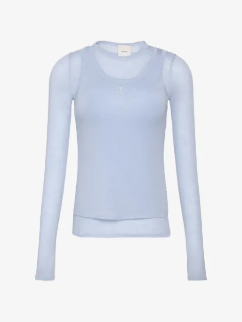 Calvin Klein long-sleeve double-layer T-shirt