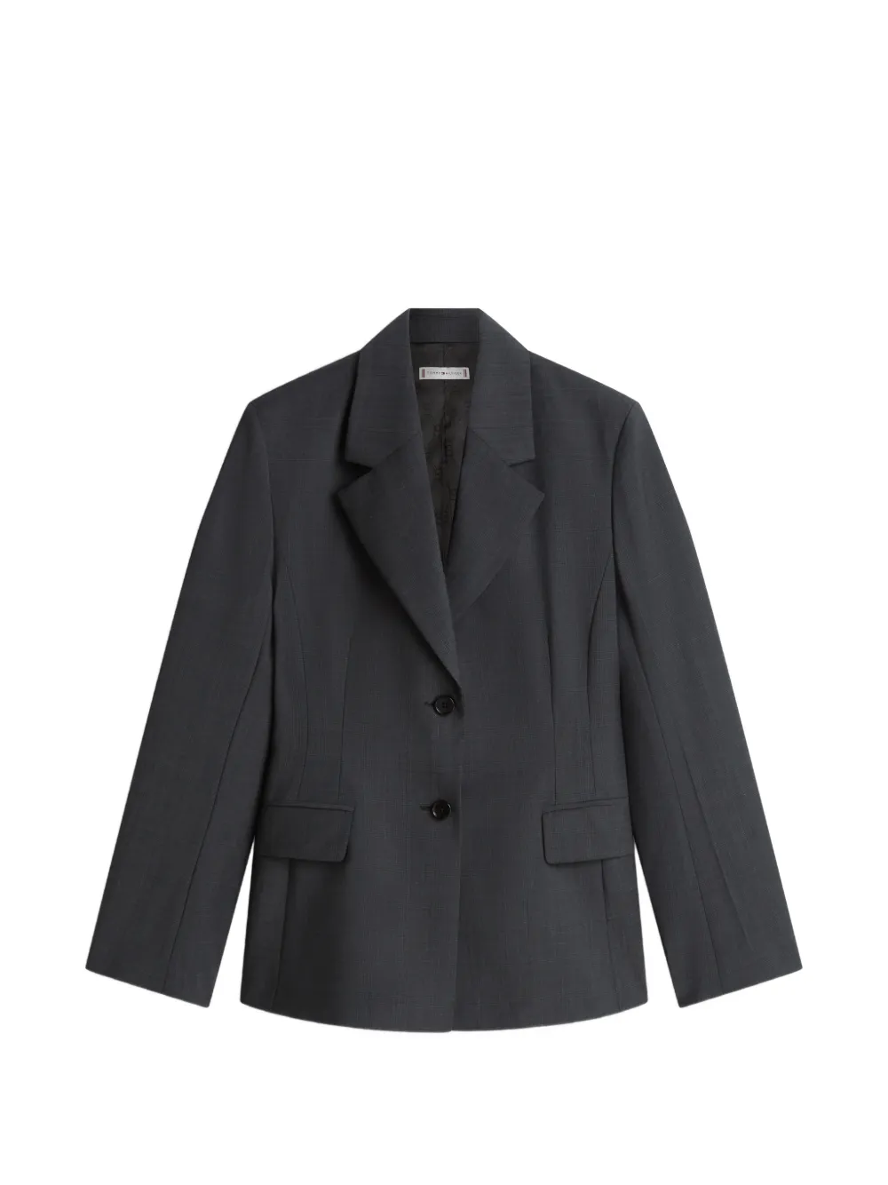 Tommy Hilfiger check buttoned blazer - Grigio