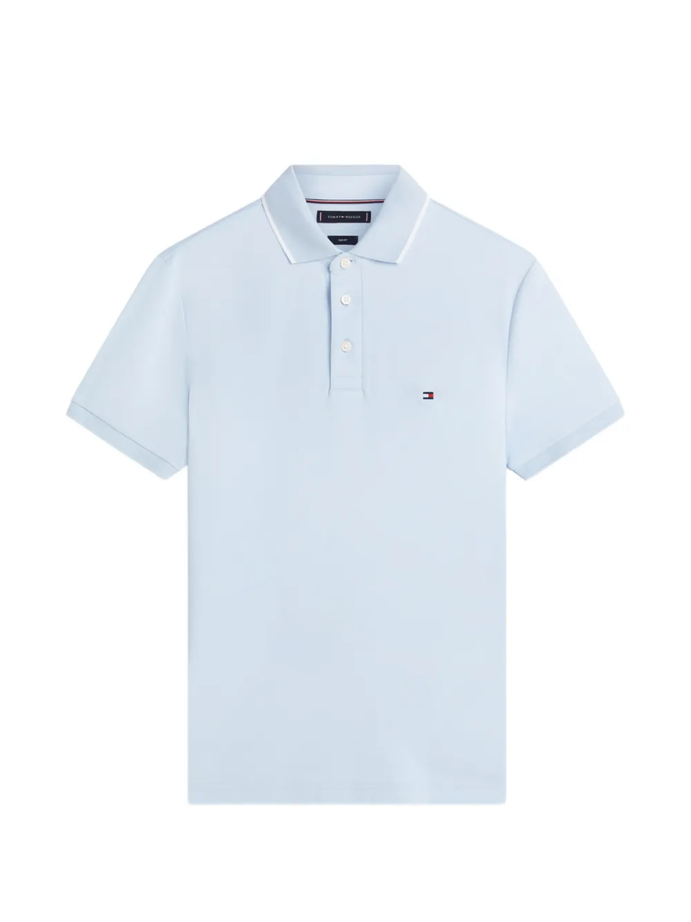 Tommy Hilfiger stripe-collar polo shirt - Blu