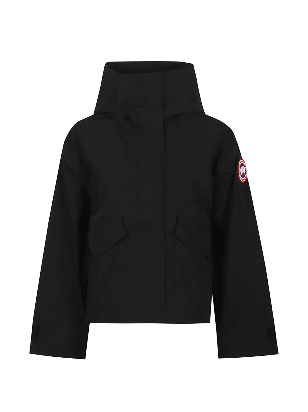 Canada Goose logo-patch hooded jacket - Nero