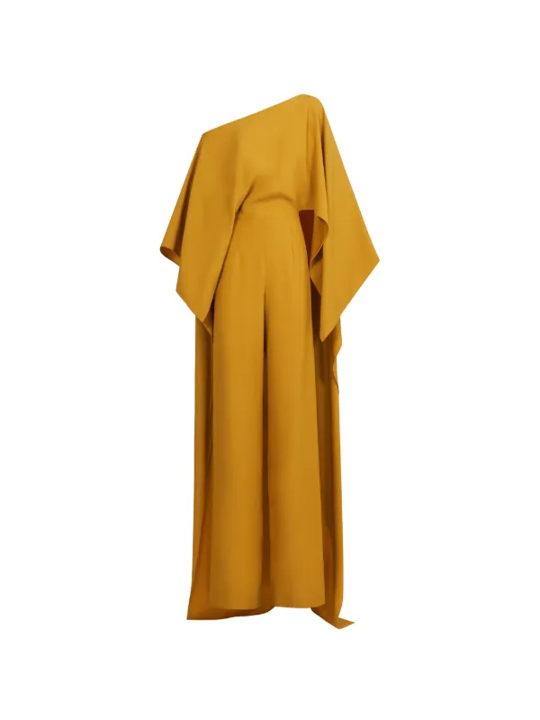 Taller Marmo Jerry Cape-detail Jumpsuit in Yellow