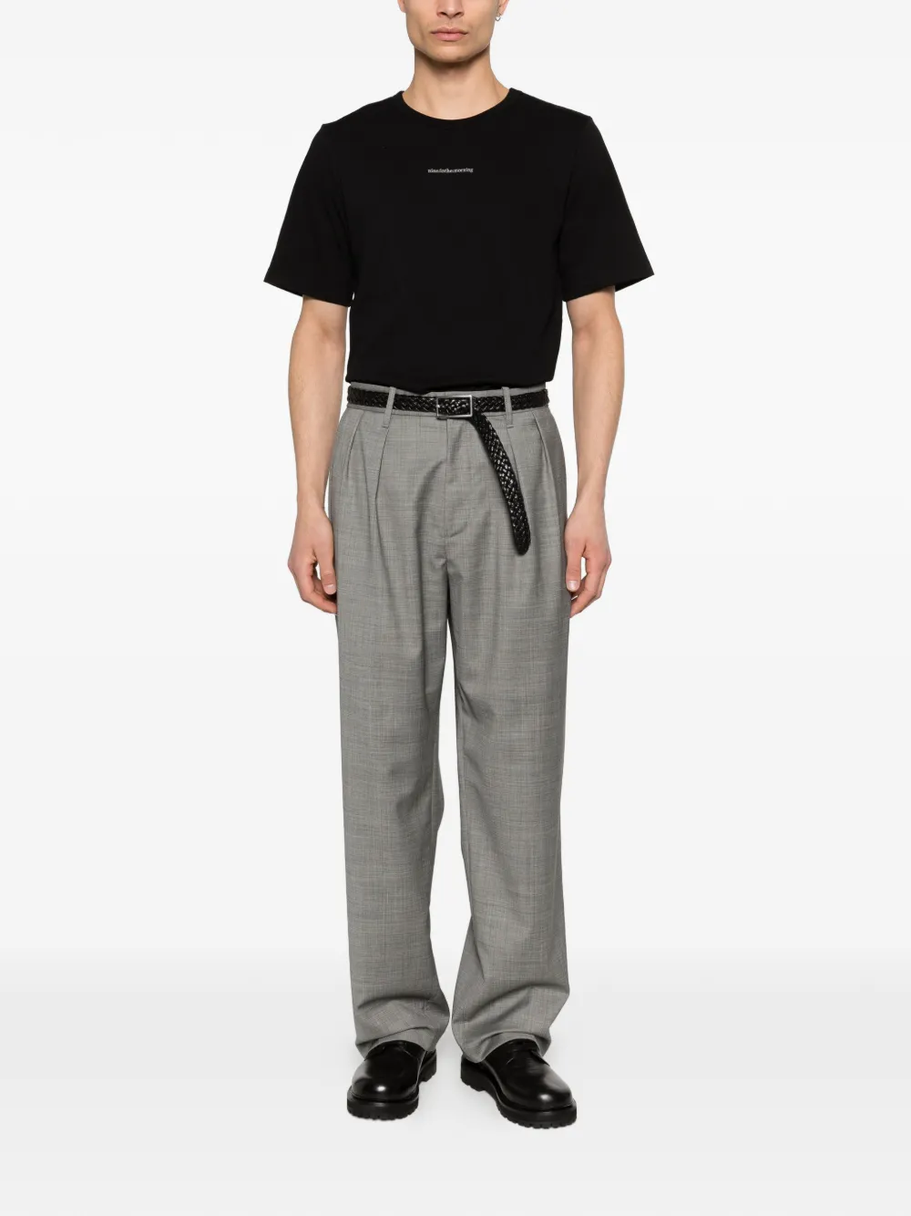  Nine In The Morning Pleated Tailored Trousers - Grey 