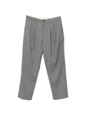Studio Nicholson Noam Drawstring Cropped Trousers | Grey | FARFETCH RO