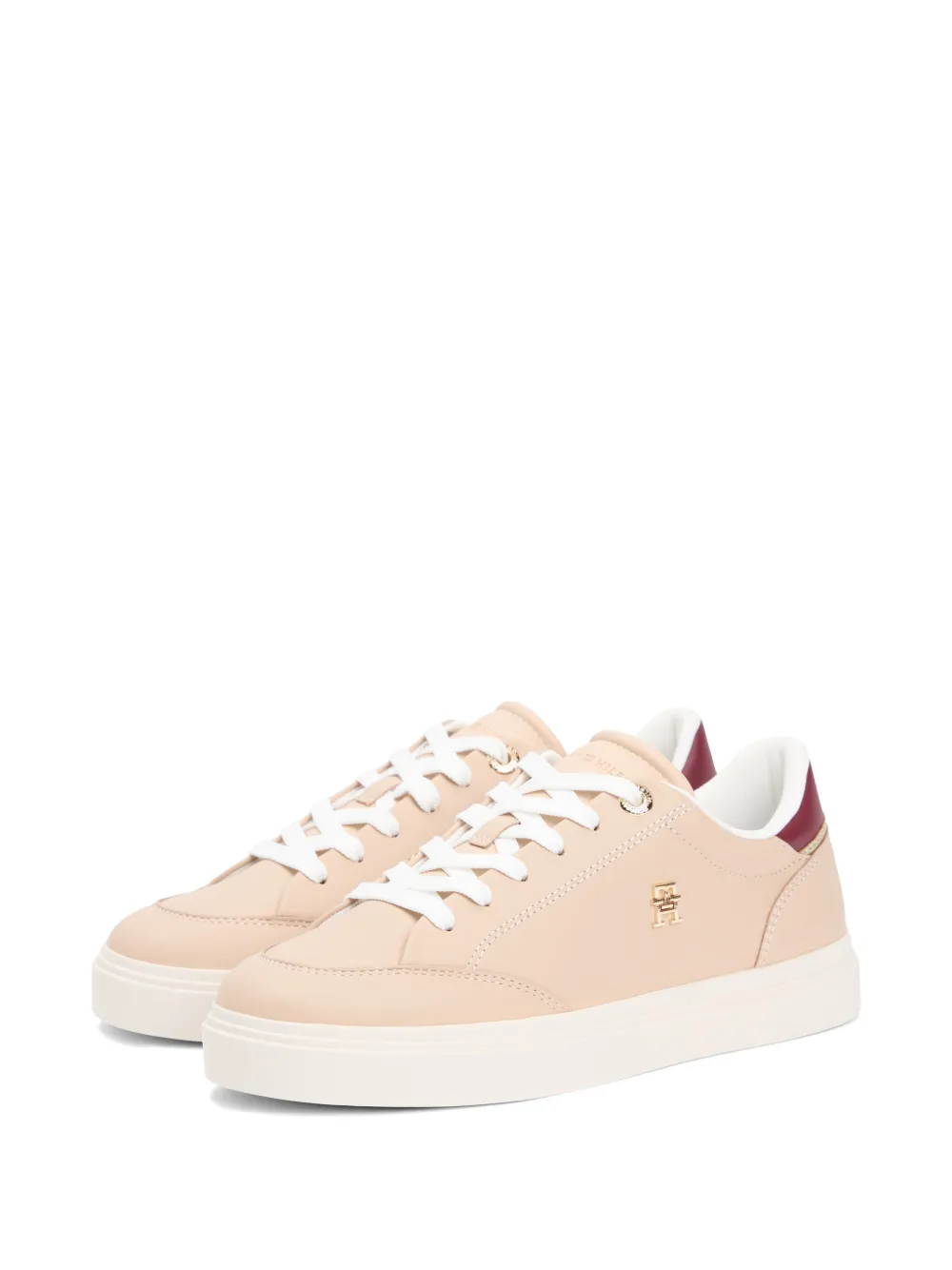 Tommy Hilfiger Sneakers met logoplakkaat Beige