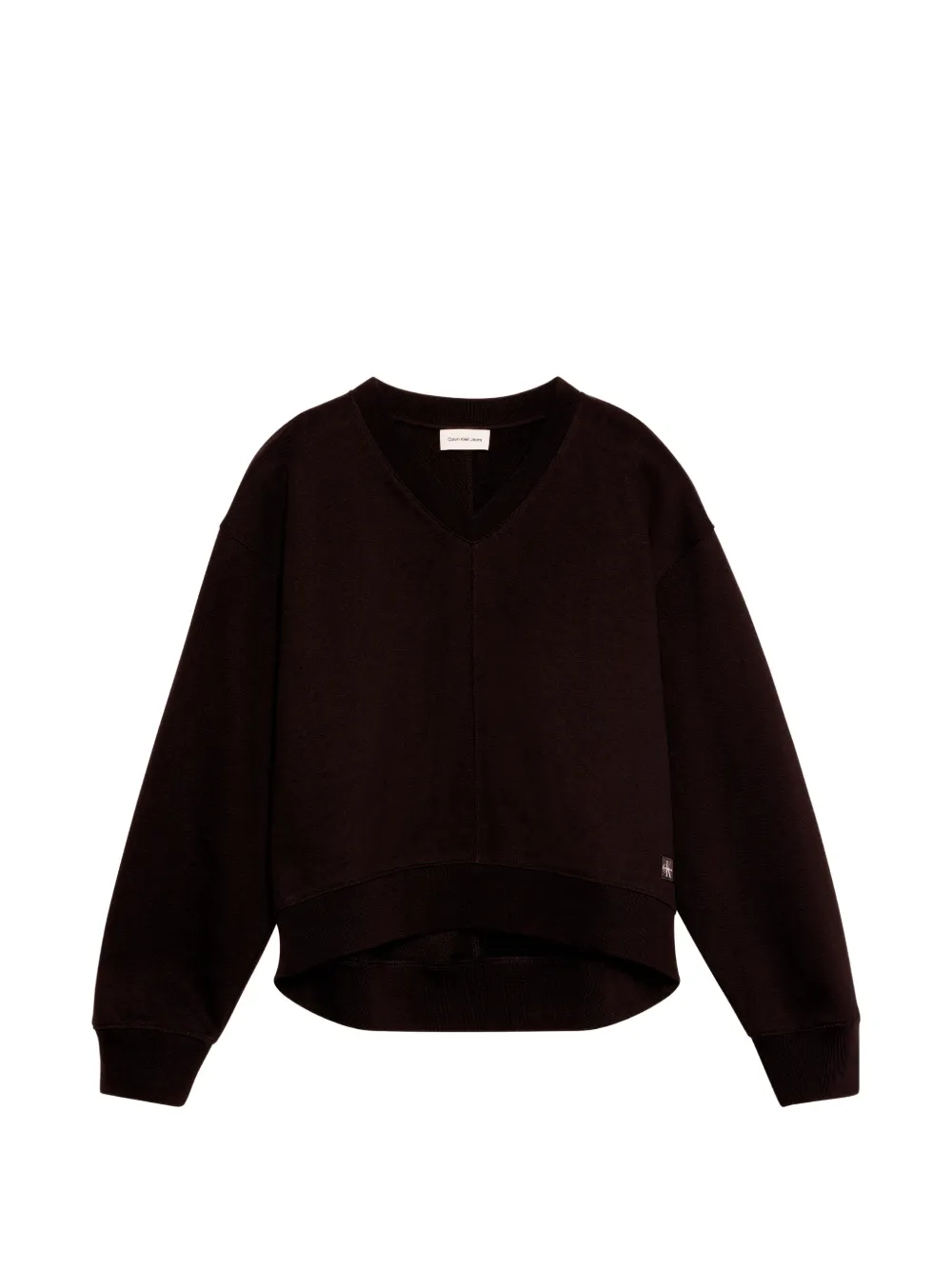 Calvin Klein V-neck long-sleeve sweater - Schwarz
