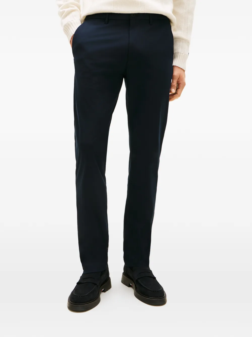 Tommy Hilfiger Broek met toelopende pijpen Blauw