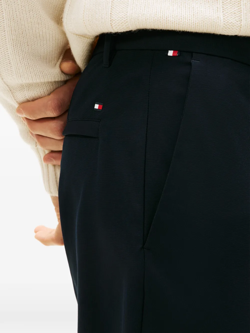Tommy Hilfiger Broek met toelopende pijpen Blauw