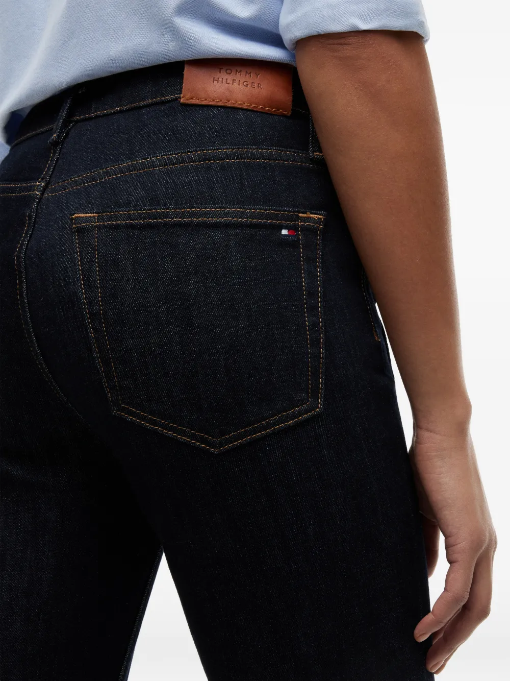 Tommy Hilfiger Flared jeans met opgestikte zak Blauw