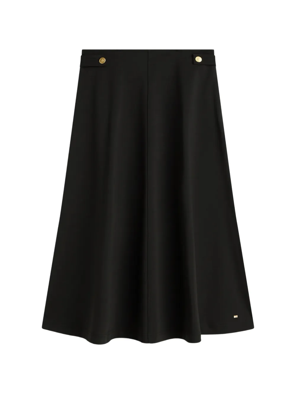 Tommy Hilfiger button-detail midi skirt - Nero