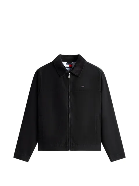 Tommy Hilfiger corduroy-collar logo-patch jacket