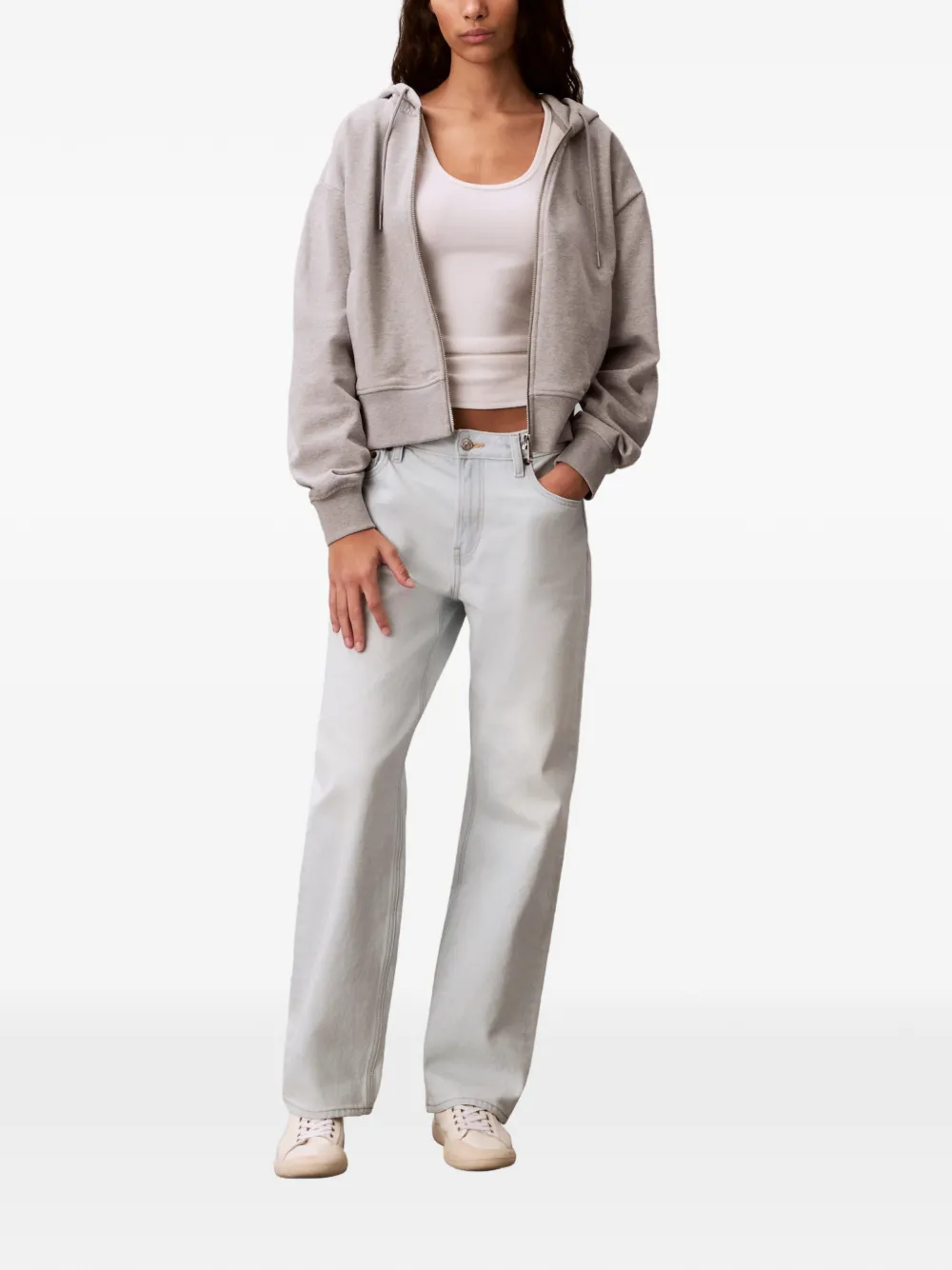  Calvin Klein Zip Hoodie - Grey 
