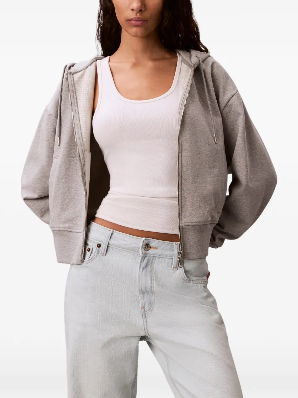  Calvin Klein Zip Hoodie - Grey 