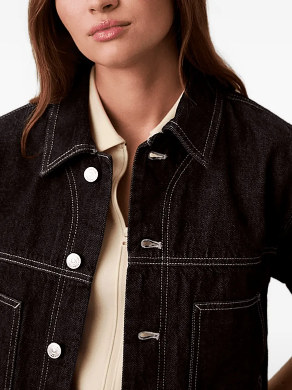  Calvin Klein Button-up Denim Jacket - Blue 