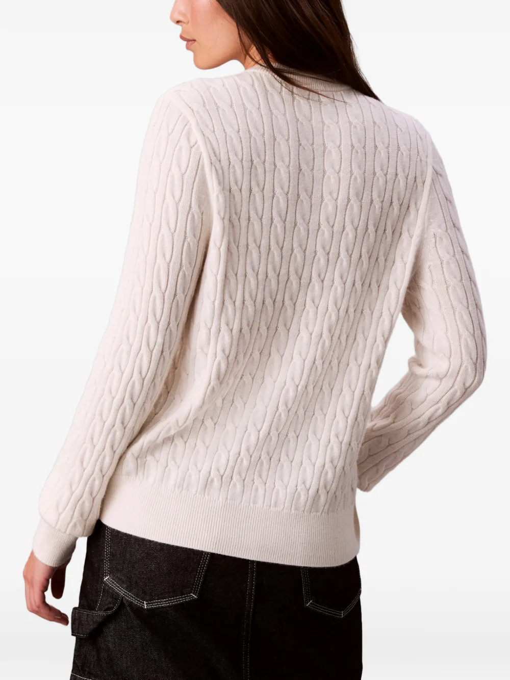 Calvin Klein Kabelgebreid vest Beige