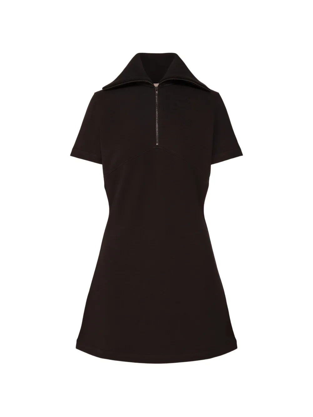 Calvin Klein zipped polo-collar short-sleeve mini dress - Nero