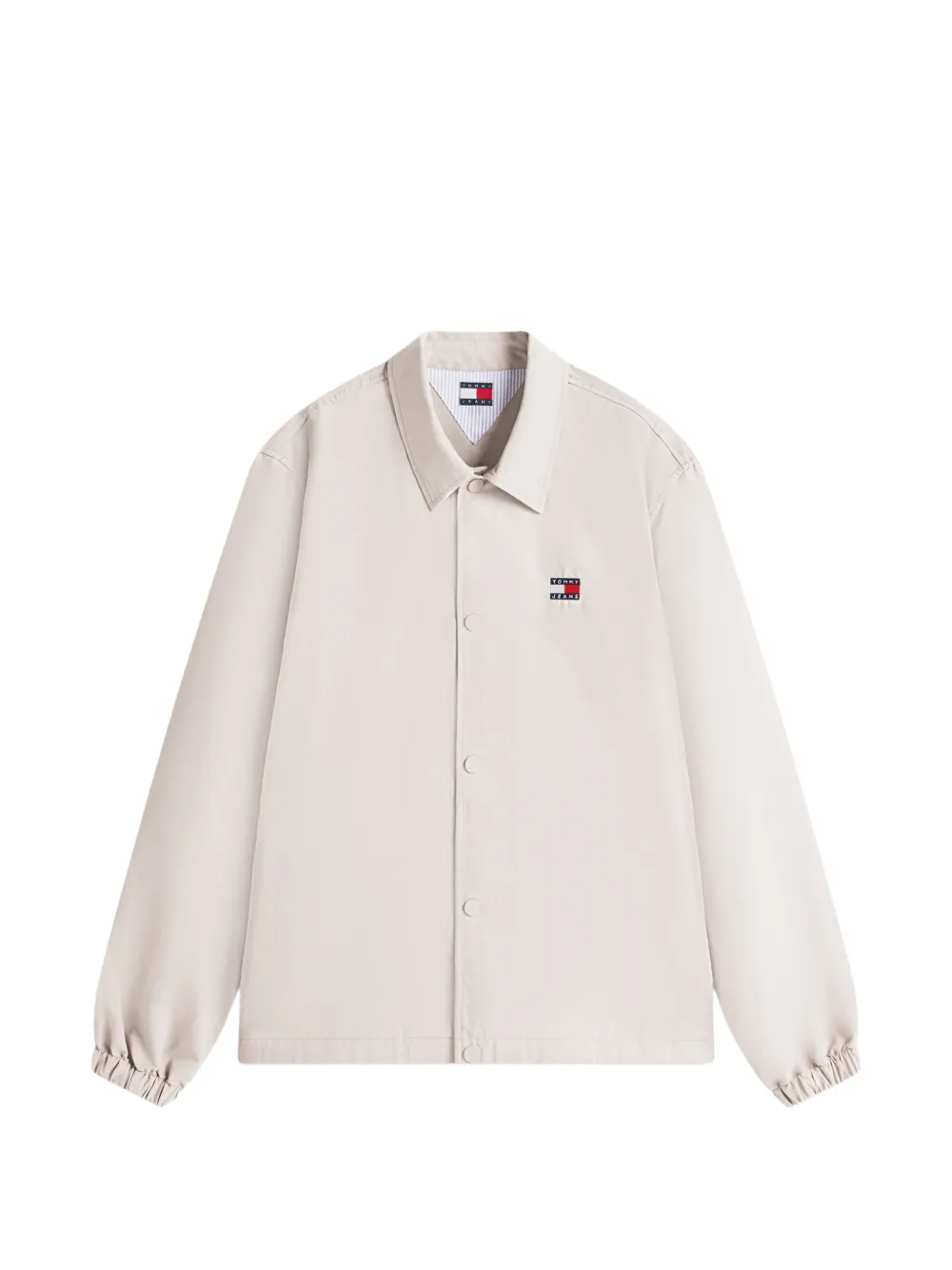 Tommy Jeans logo-patch overshirt - Grigio