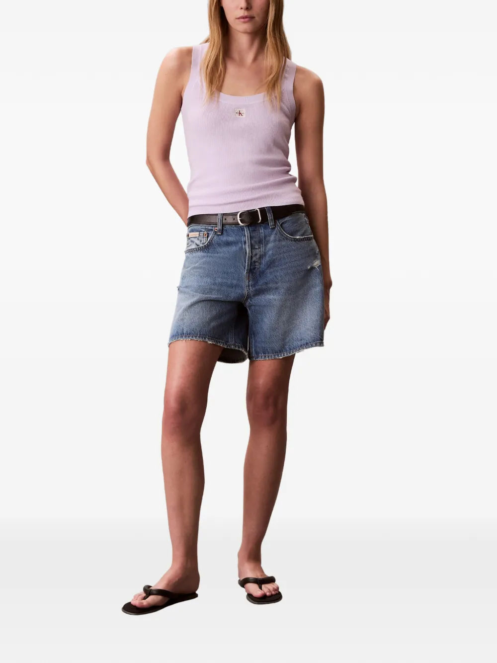Calvin Klein Spencer met V-hals Paars