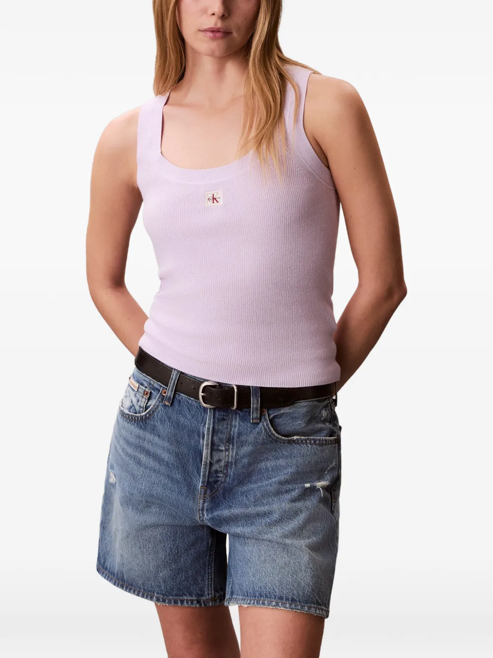 Calvin Klein Spencer met V-hals Paars