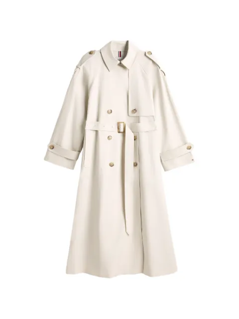 Tommy Hilfiger belted button-fastening coat