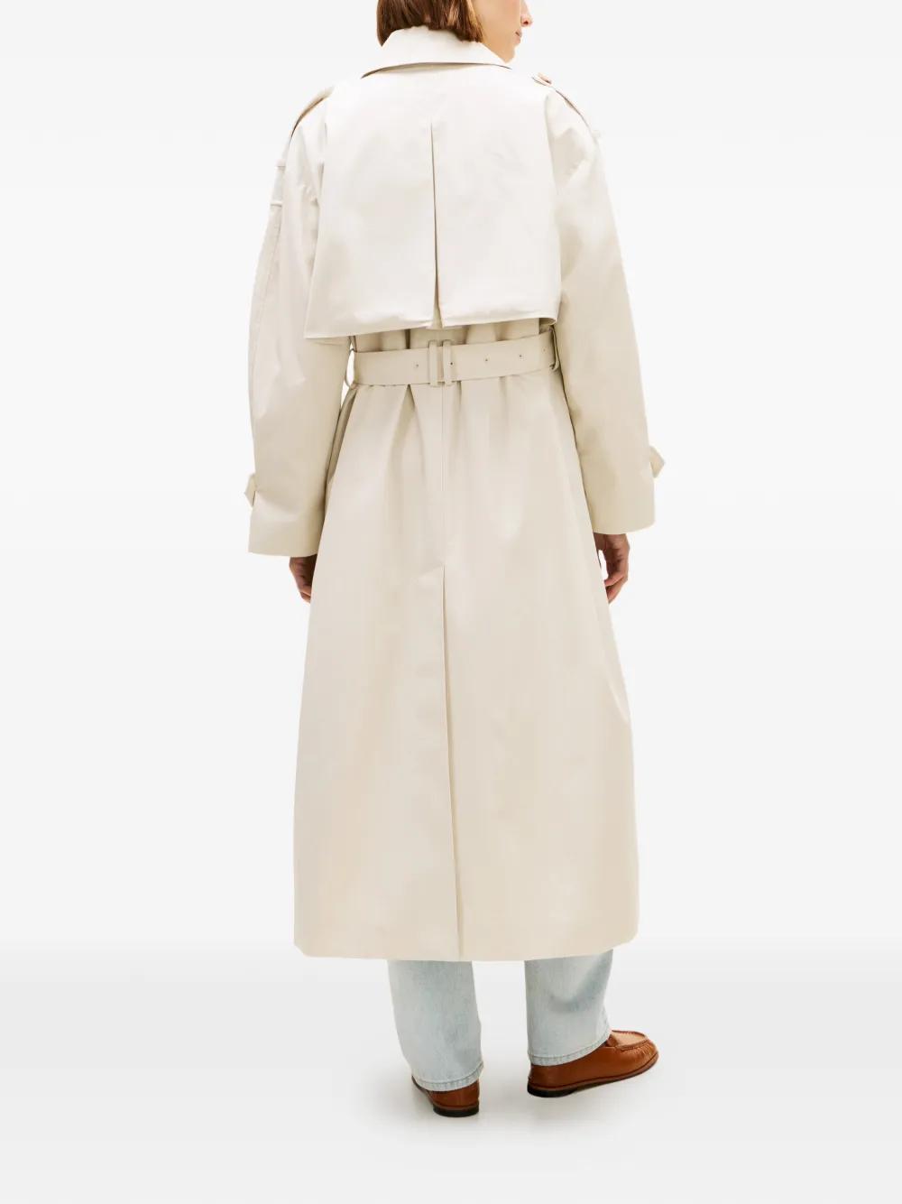Belted Button-Fastening Coat