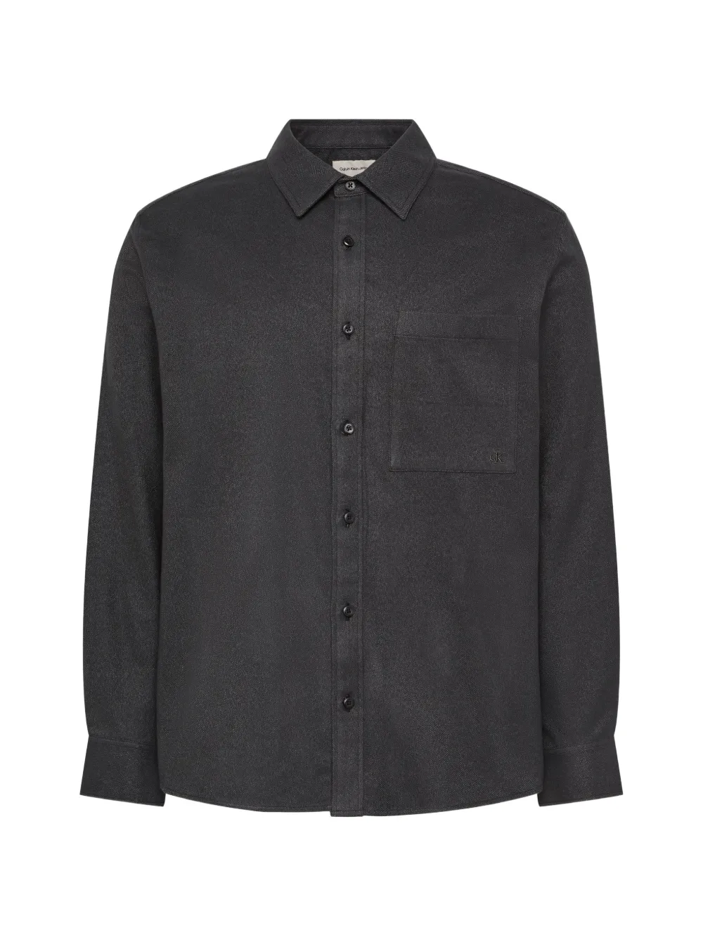 Calvin Klein chest-pocket long-sleeved shirt - Schwarz