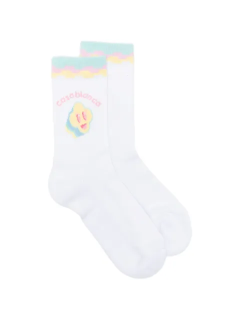 Casablanca logo trim socks