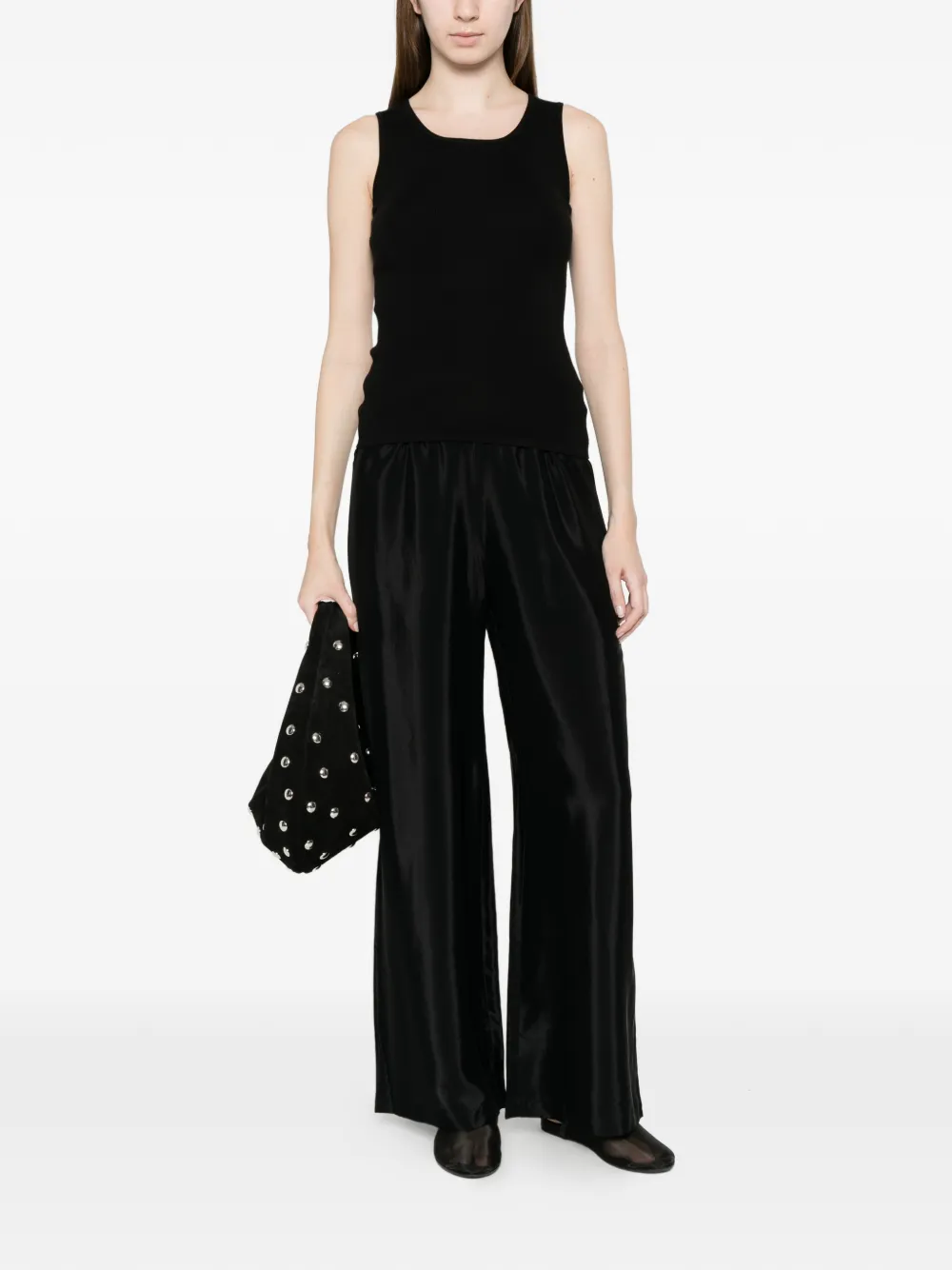 Andiata Top Con Cuello Redondo - Negro 