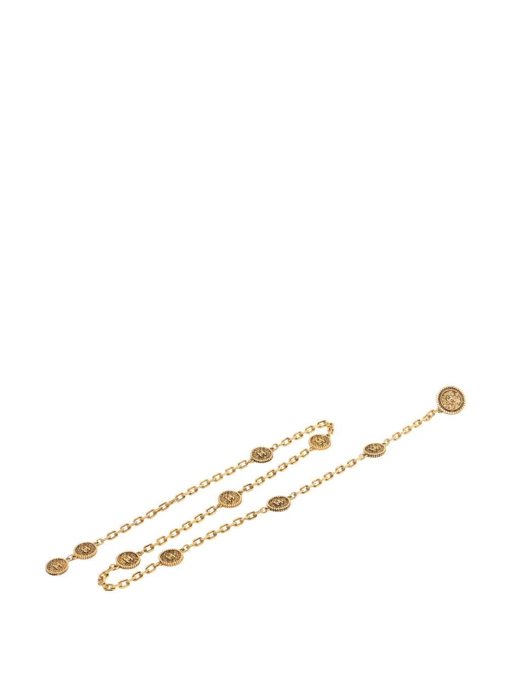 CHANEL Pre-Owned 20th Century Gold Plated CC Medallion Chain belt - Oro