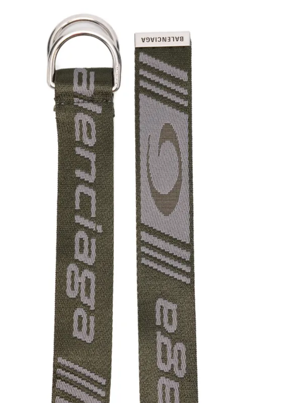 Balenciaga D Ring Logo Belt | Green | FARFETCH