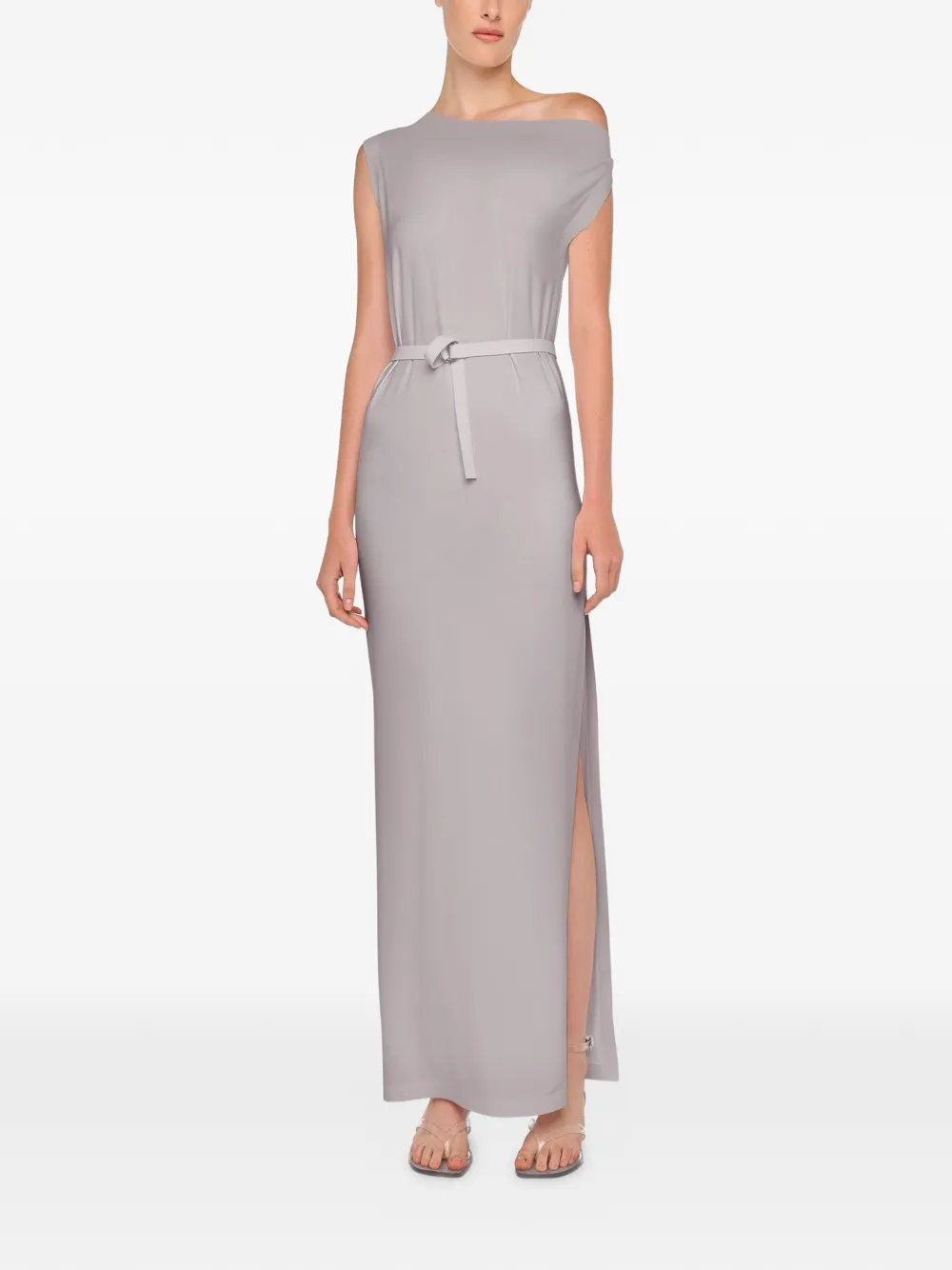 Norma Kamali drop shoulder long dress - Grigio