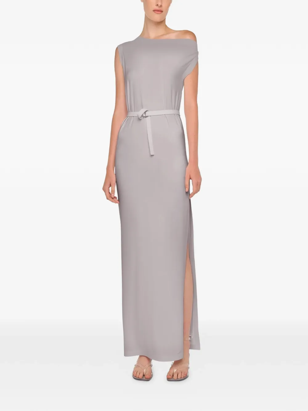 Norma Kamali drop shoulder long dress - Grau