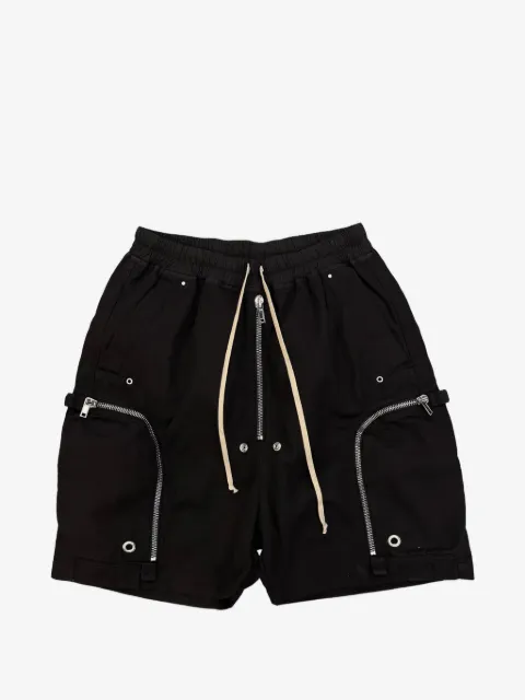 Rick Owens DRKSHDW Bermuda Bauhaus com detalhe de zíper