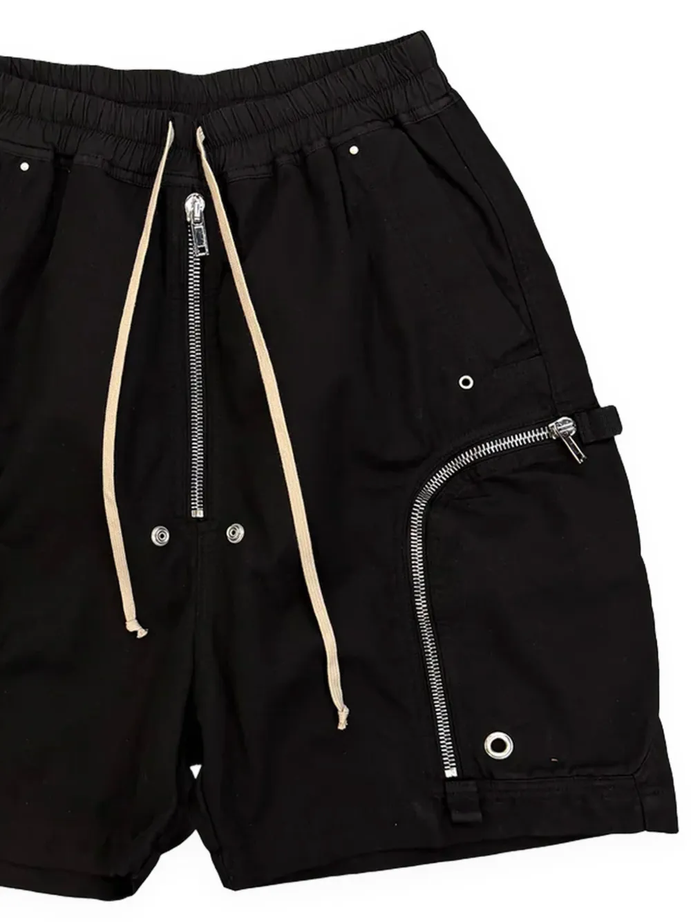 Rick Owens DRKSHDW Bauhaus zip-details Drawstring Shorts | Black