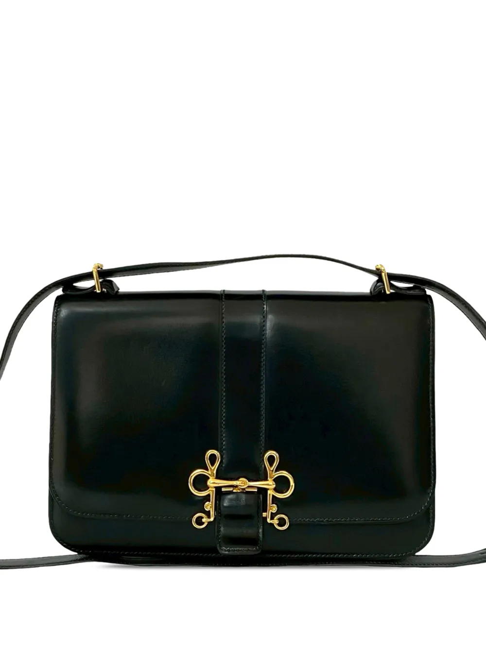 Hermès Pre-Owned 1981 Box Calf Sac Sologne 23 crossbody bag - Nero