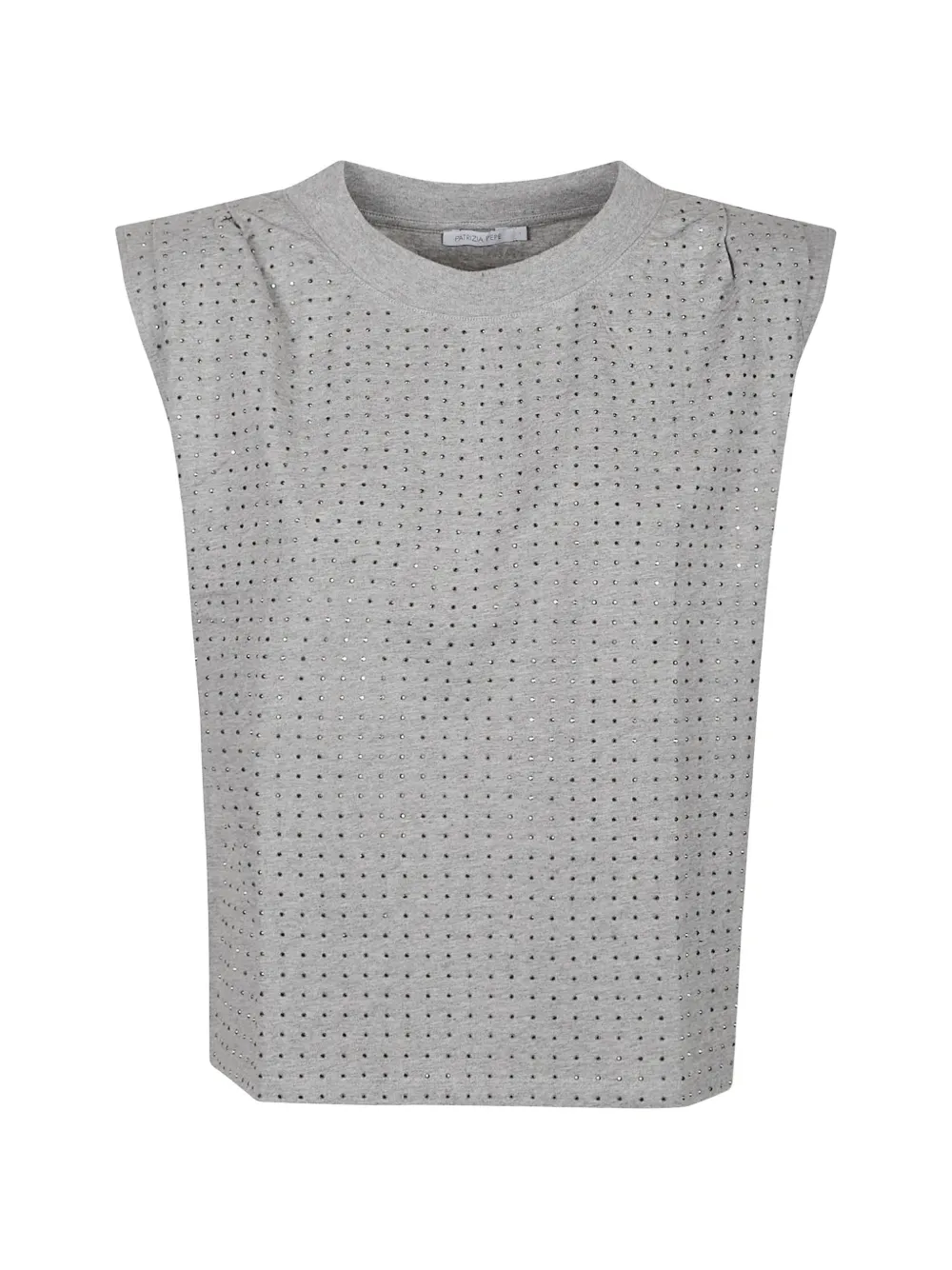 Patrizia Pepe stud-embellished top - Grigio