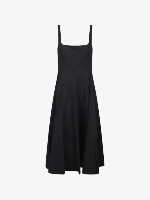 STAUD square-neck sleeveless midi dress