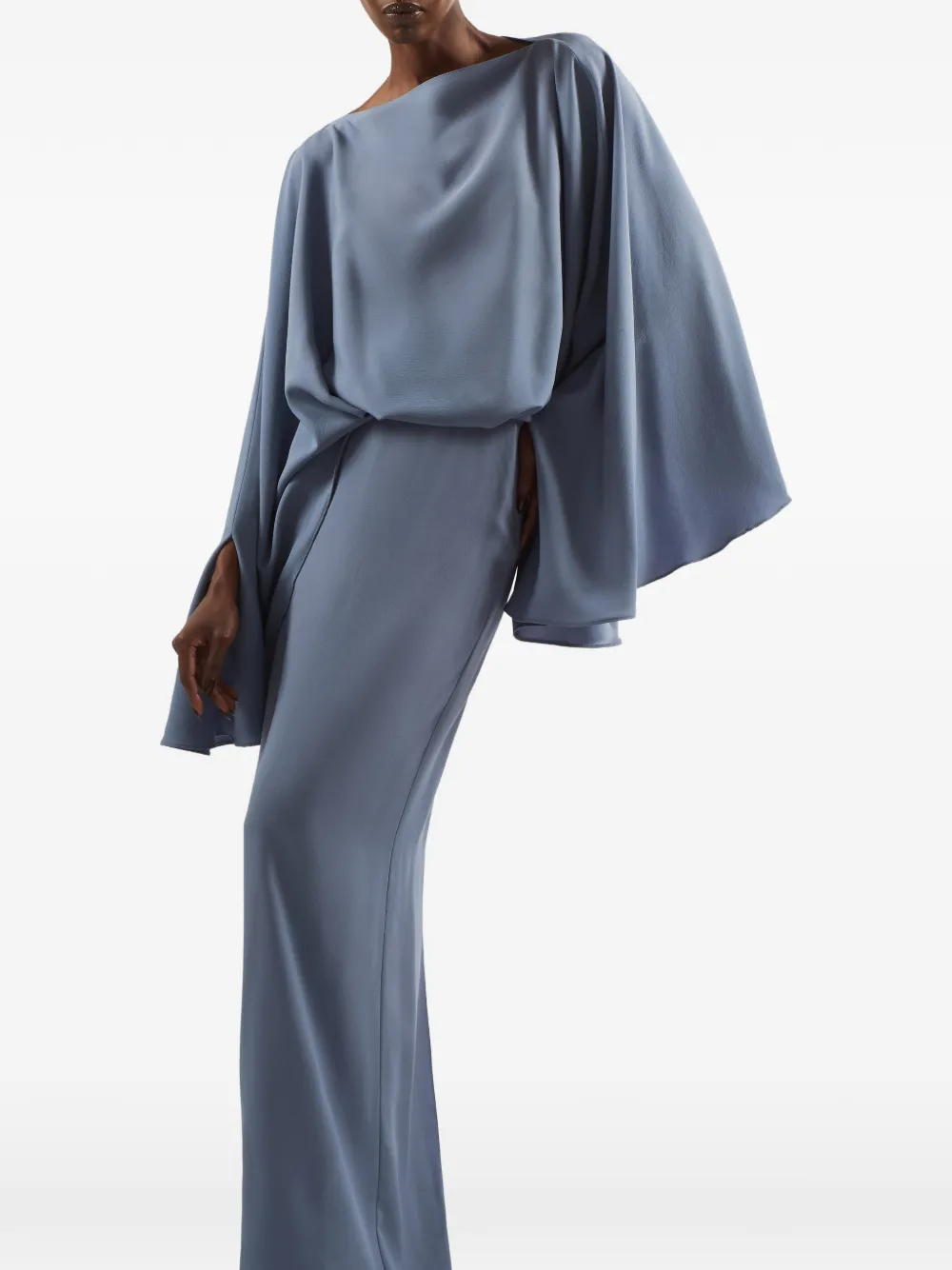 Taller Marmo Eolia maxi-jurk met gedrapeerd detail Blauw