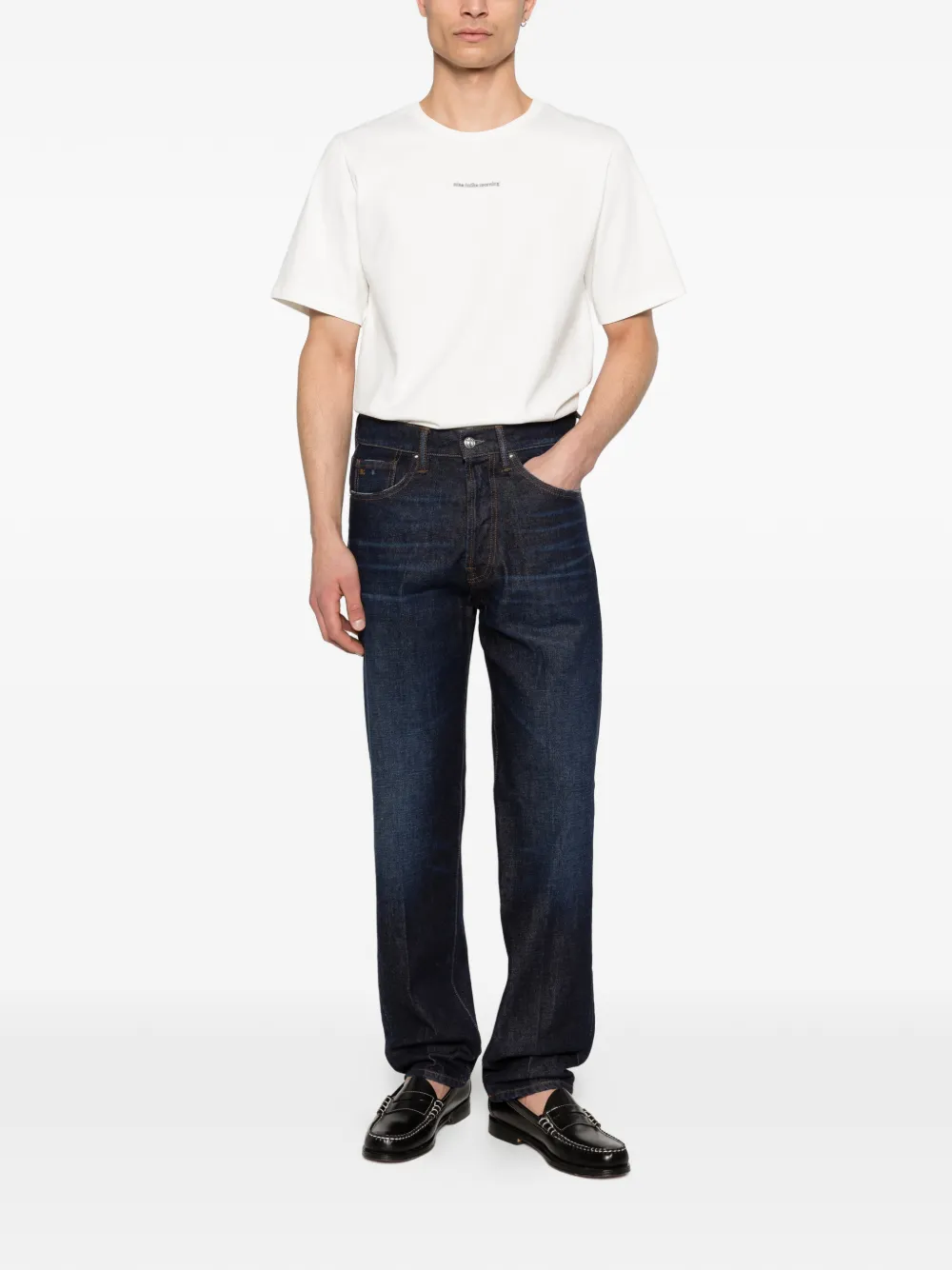  Nine In The Morning Nathan Dark Denim Jeans - Blue 