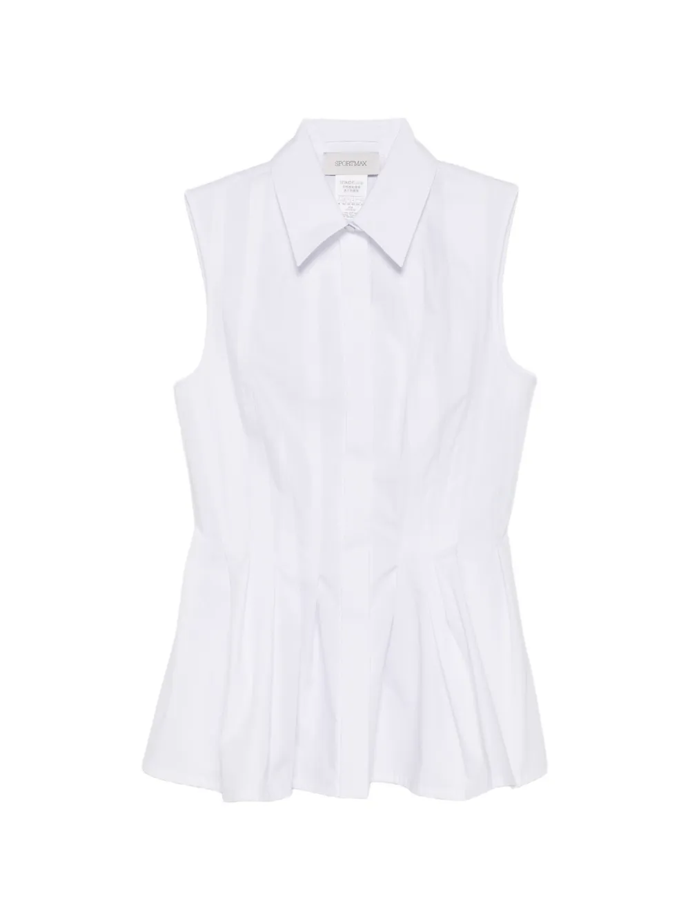 Sportmax Spxcertosa pleated blouse - Bianco