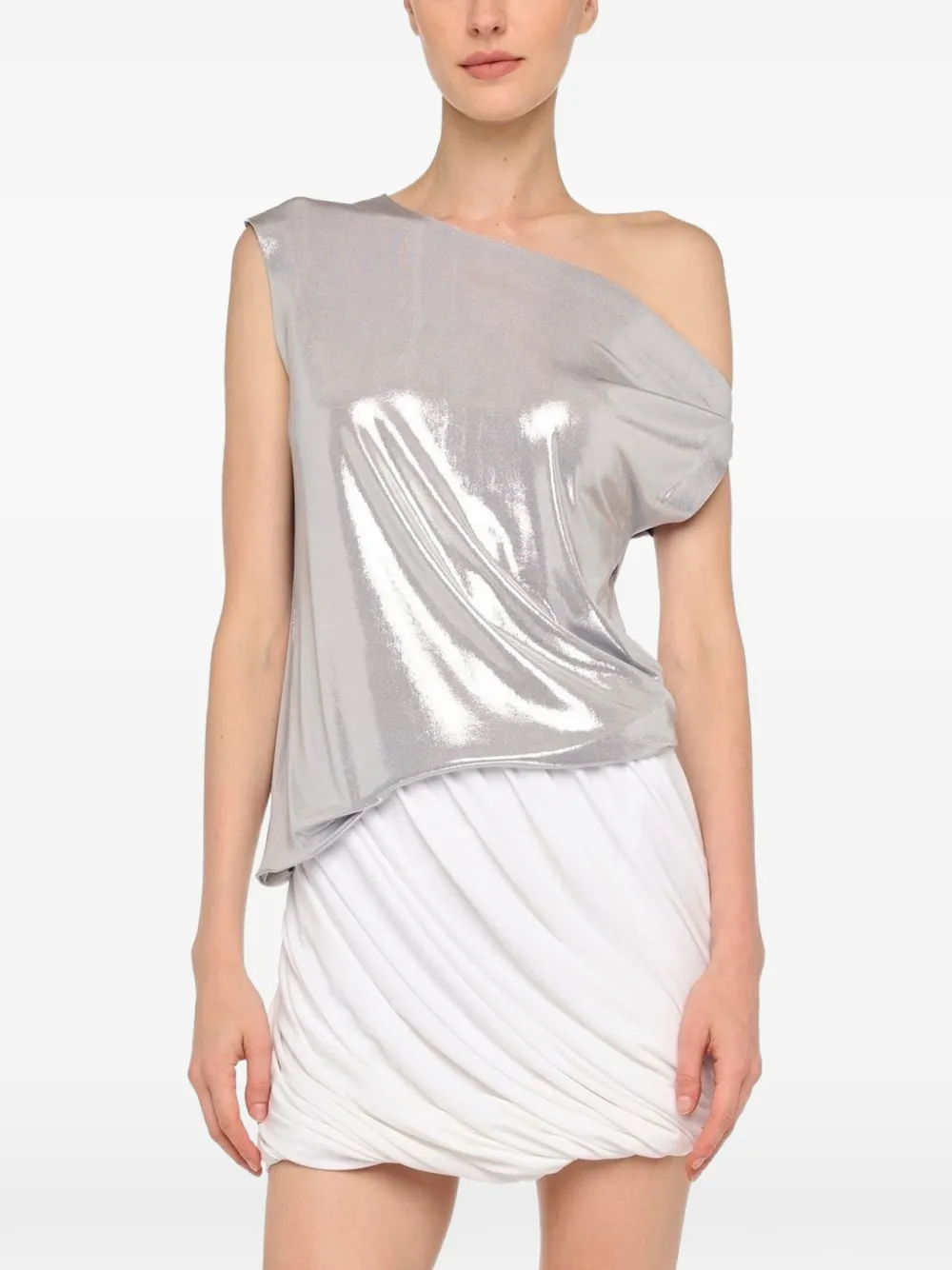 Norma Kamali drop shoulder top - Argento
