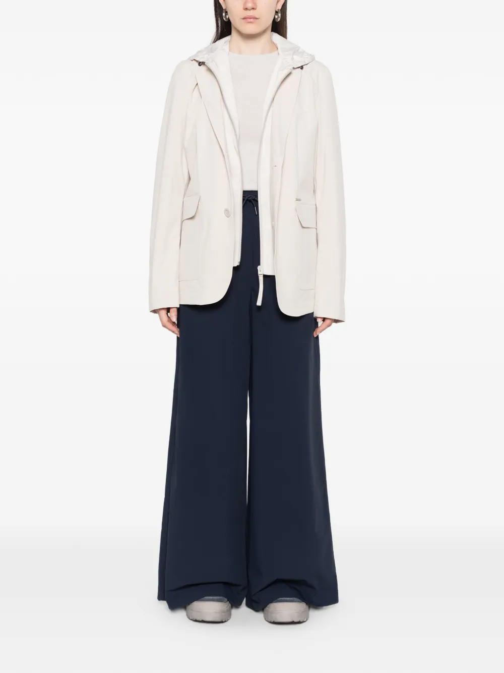  Alphatauri Hooded Pocket Blazer - Neutrals 