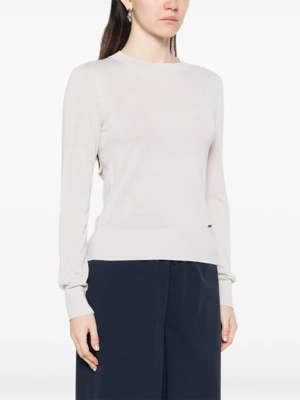  Alphatauri Round-neck Knit Top - Neutrals 