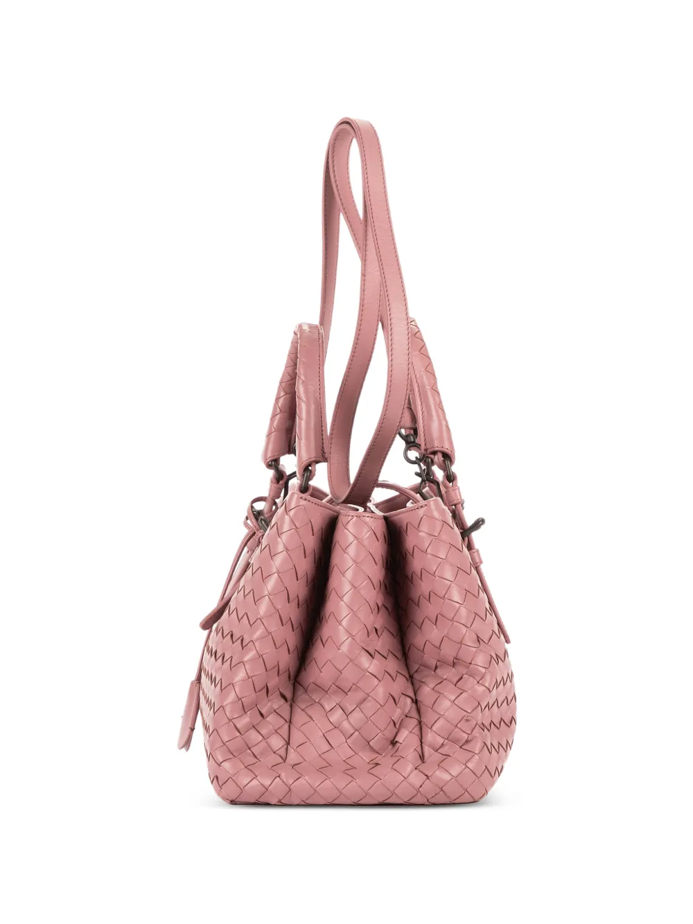 Roma Intrecciato-Leather Tote Bag