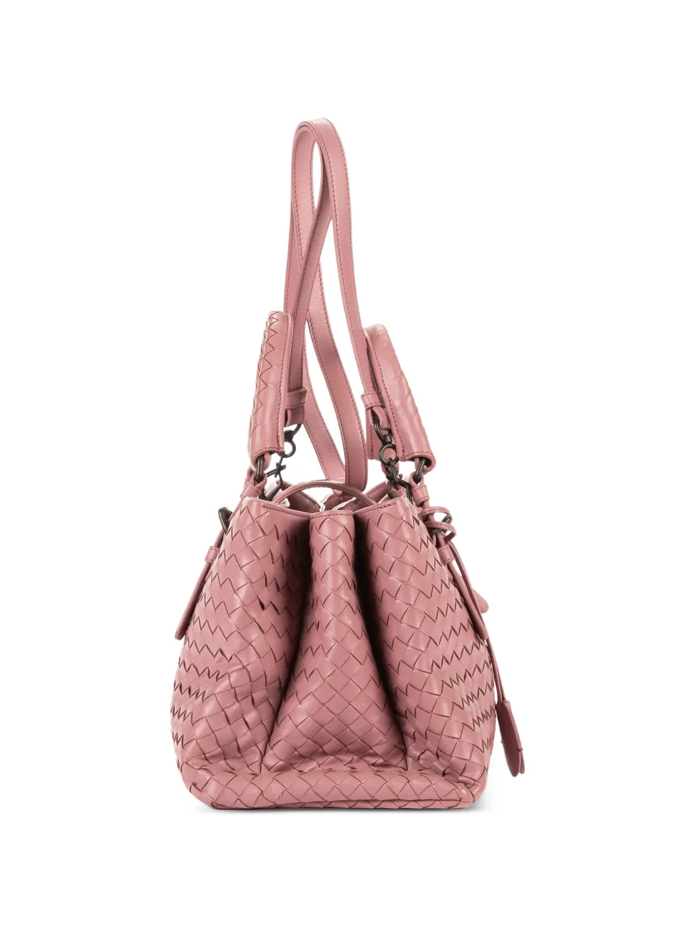 Roma Intrecciato-Leather Tote Bag