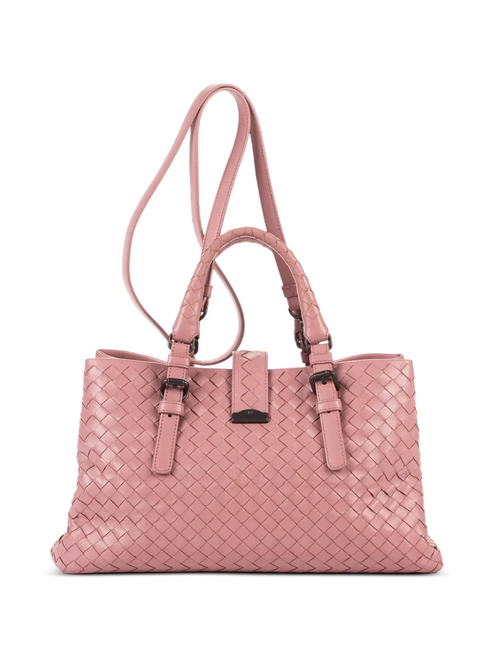 Roma Intrecciato-Leather Tote Bag