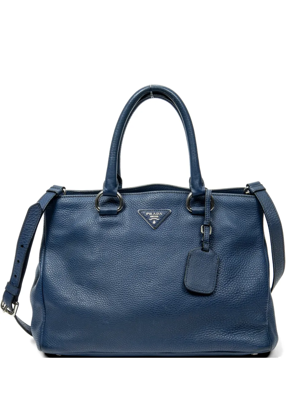Prada Pre-Owned logo-plaque tote bag - Blu